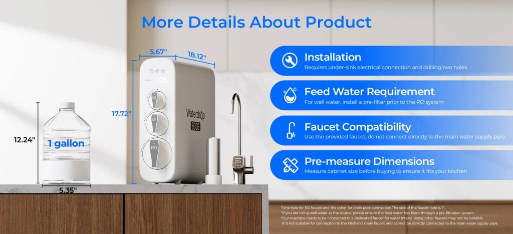 G3P800 reverse osmosis system details