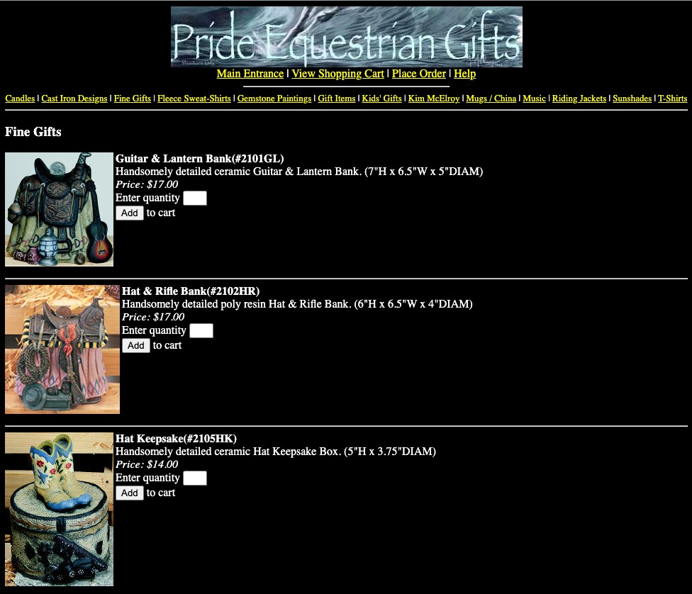 pride products equestrian gifts